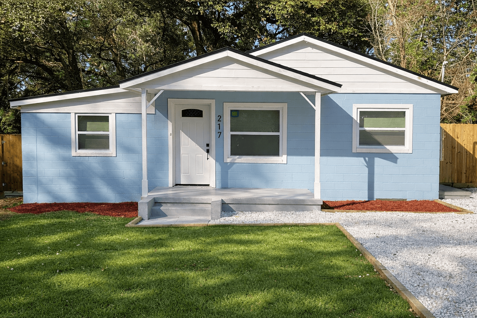 Modern luxury fix and flip property exterior